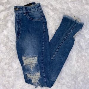 SOLD NWT Fashion Nova Distressed Jeans